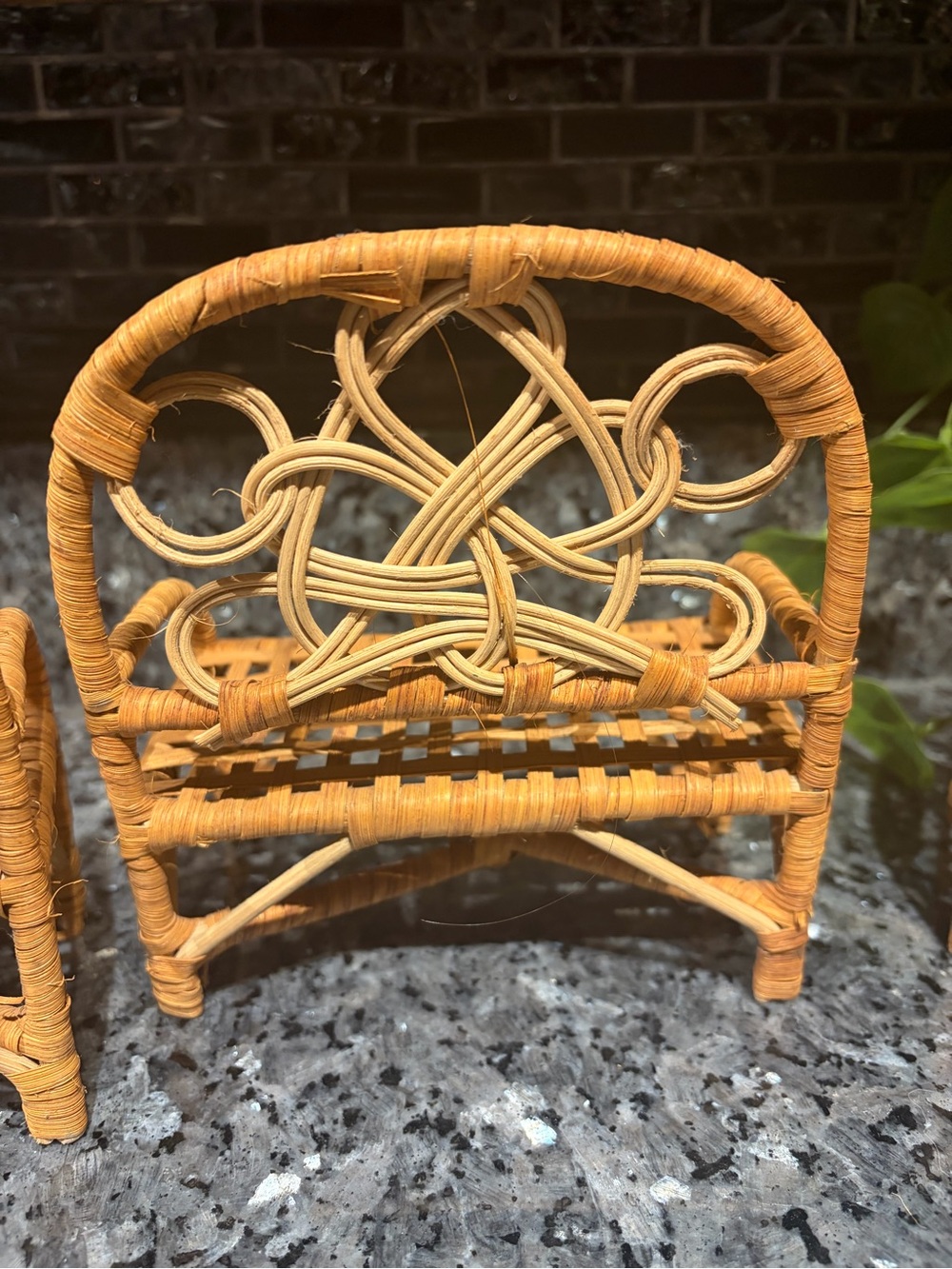 Miniature Doll Furniture Wicker Rattan Outdoor Patio Summer - Picture 12 of 14